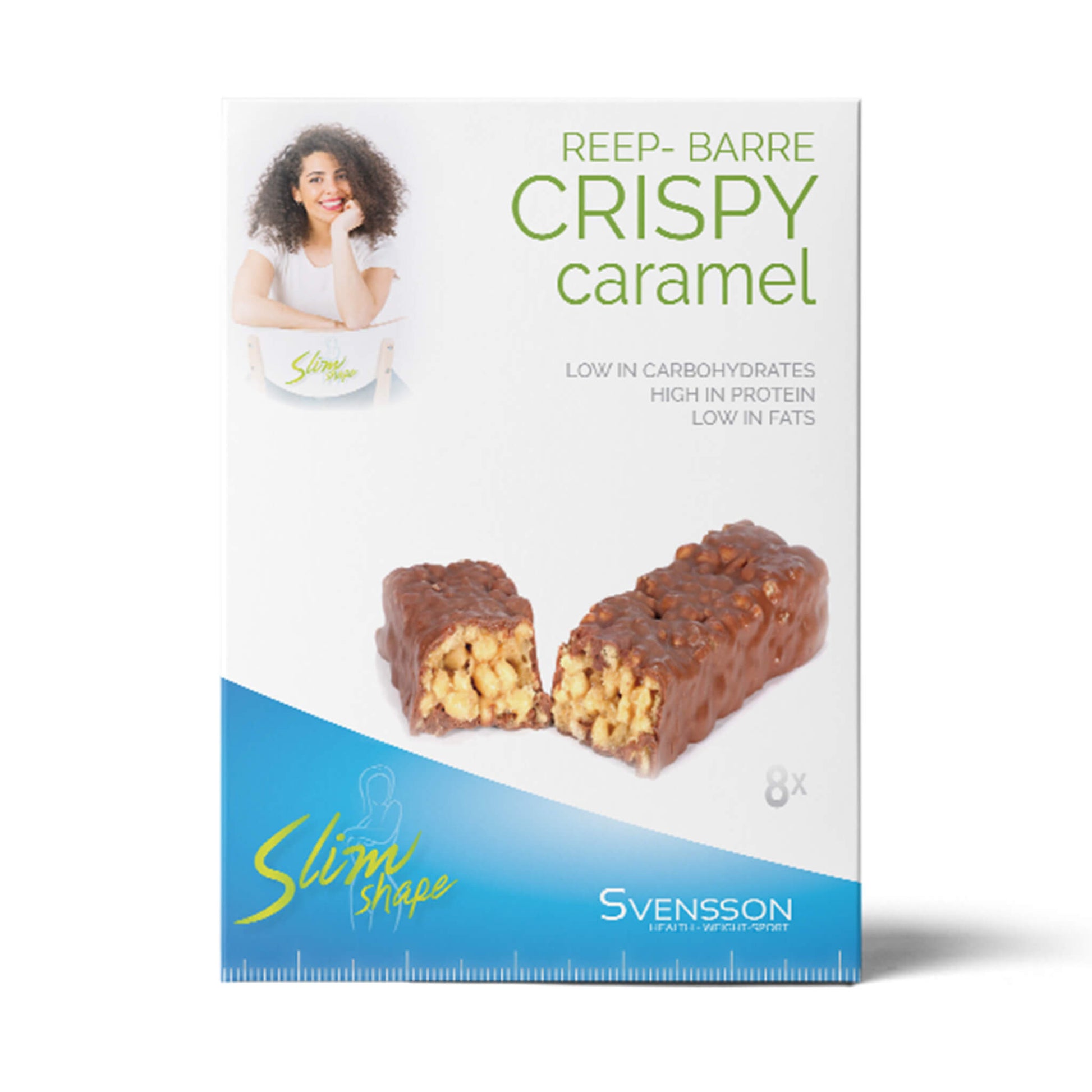 Crispy Caramel Proteine bar een gezond eiwitrijk tussendoortje 