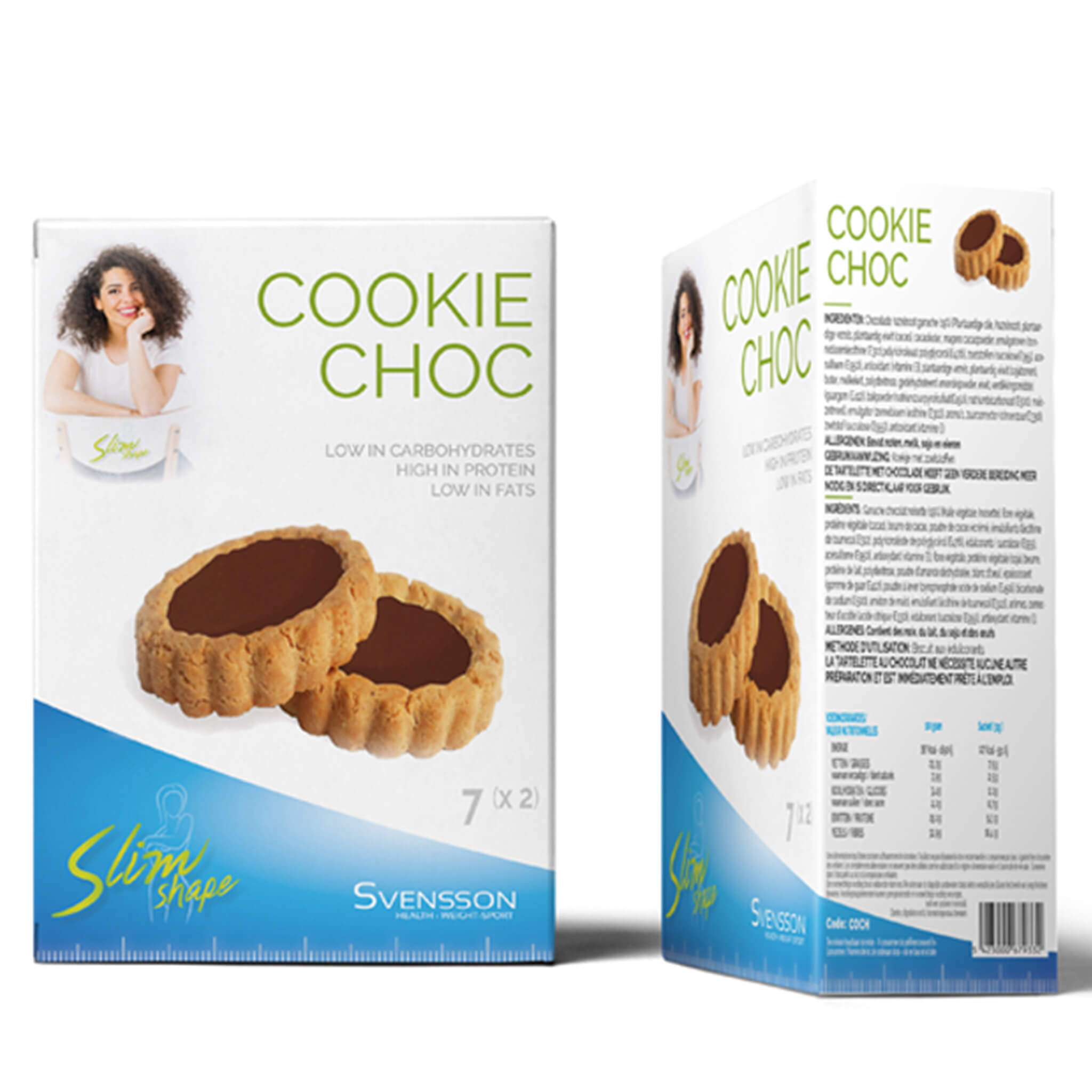 Cookie Choc Slimshape | 14 x 16 gram | Koolhydraatarm Koekje | Afslanken zonder hongergevoel! - Svensson.club