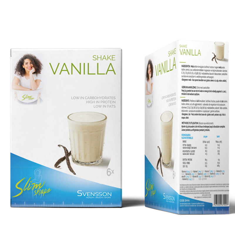 Dieet Shake Vanille, Box met 6 porties Svensson Slimshape 