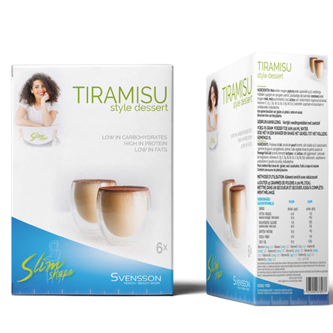 Tiramisu-Dessert mit hohem Proteingehalt und wenig Zucker