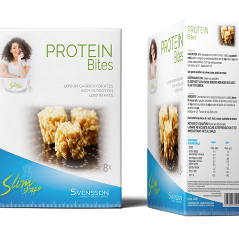 Protein Bites met witte chocolade | Box met 8 porties