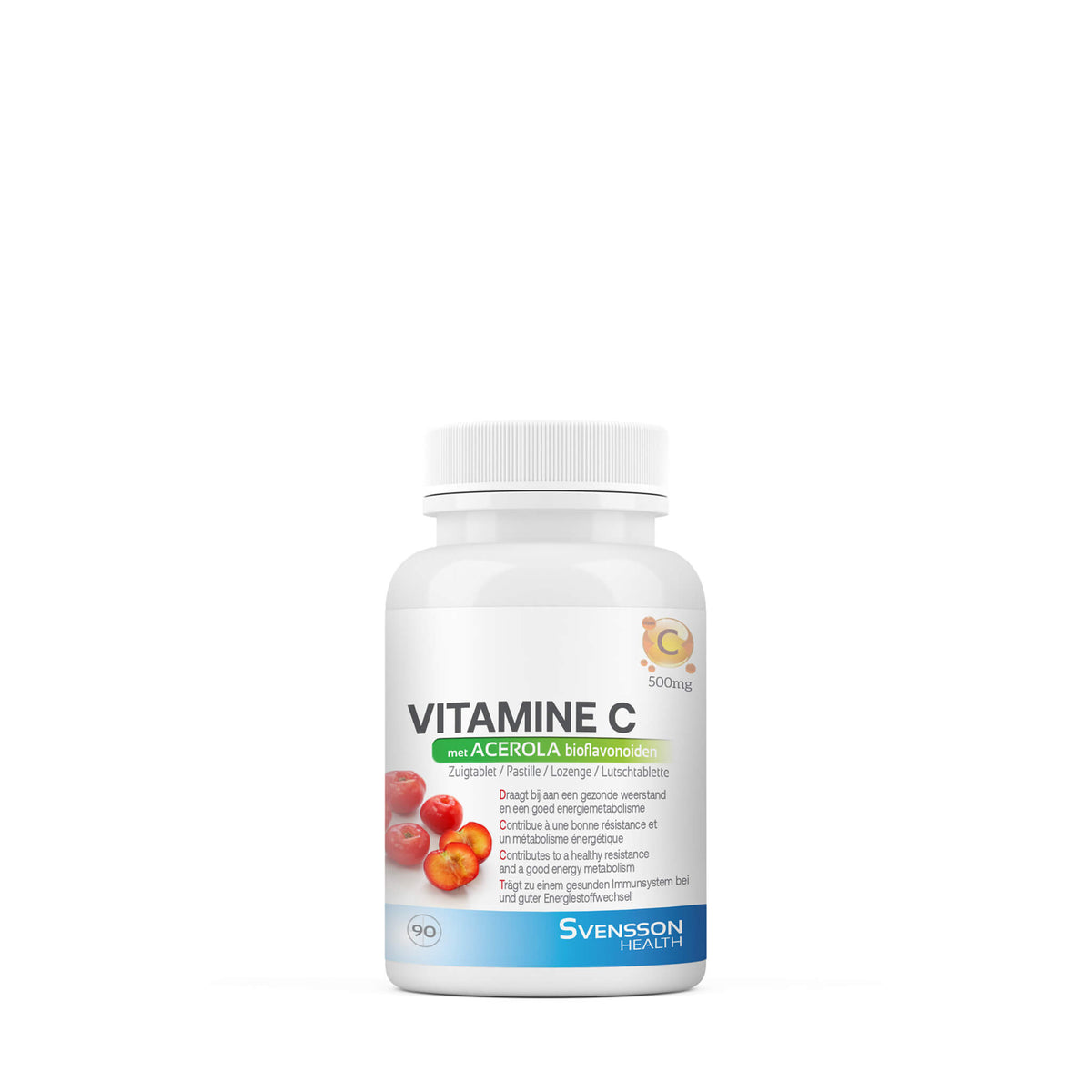Vitamine C Acerola tabletten kopen - Pot van 90 zuigtabletten 