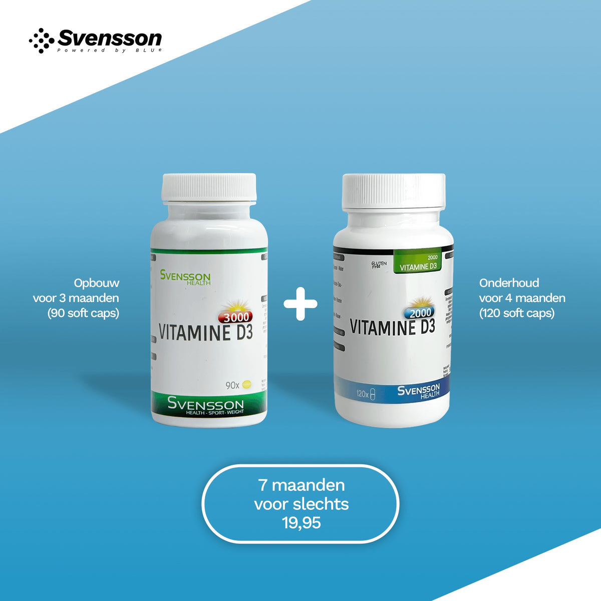 Vitamine D3 pakket Svensson, 7 maanden vitamine D aan promoprijs