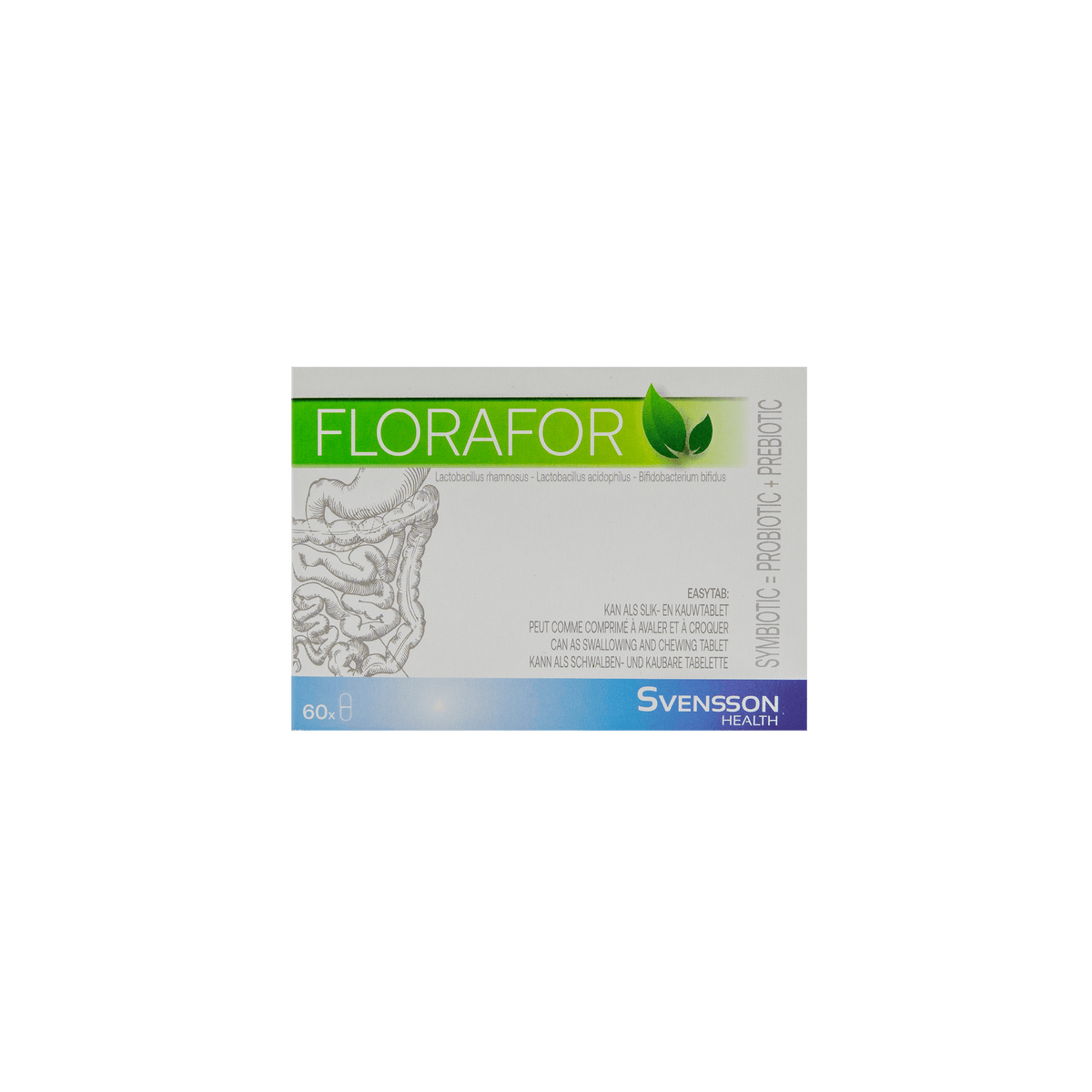 Florafor with probiotics 60 chewable tablets
